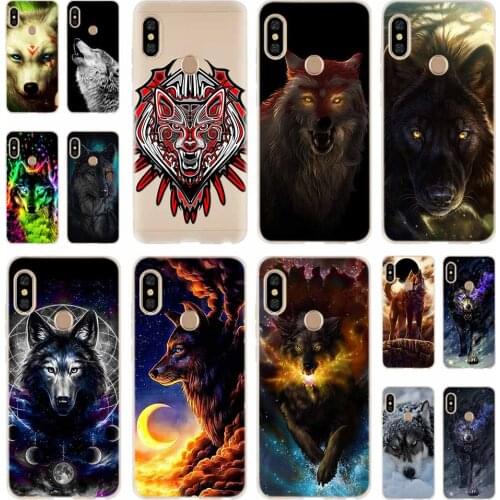 Fierce Snow Wolf Fashion Soft TPU Case For Xiaomi Redmi 9 8 7 6 5 A 9at 9Prime 4x 4a K20 Pro 9a 8a 7a Cover