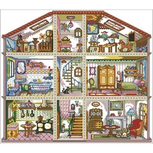 Happy home patterns counted 11CT 14CT 18CT Cross Stitch Sets DIY Chinese Cross-stitch Kits Embroidery Needlework
