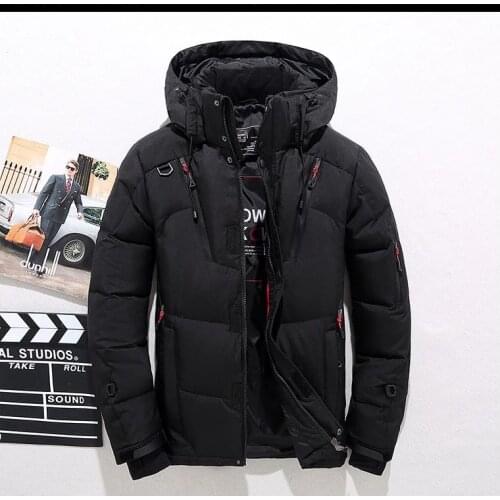 New Mens White Duck Down Fishing Jacket Warm Hooded Thick Puffer Jacket Coat Male High Quality Thermal Winter Fishing Clothes