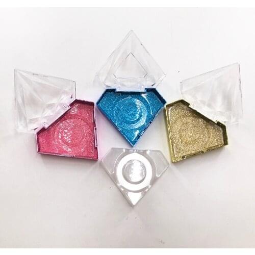 The latest shiny and clean diamond eyelashes box false eyelash packaging box Support customized logo