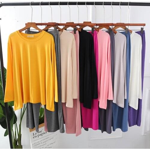 New 2020 pijama mujer spring autumn cotton pyjamas women modal comfortable loose pajamas set patchwork two piece pajama female