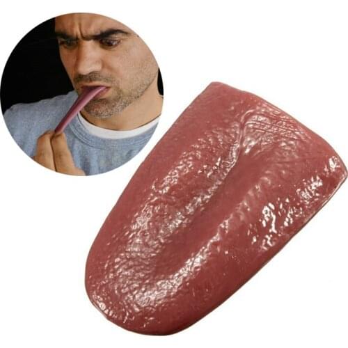 2021 New Horror Funny Magic Tricks Whole Person False Simulation Tongue Decompression Toy Halloween Prank