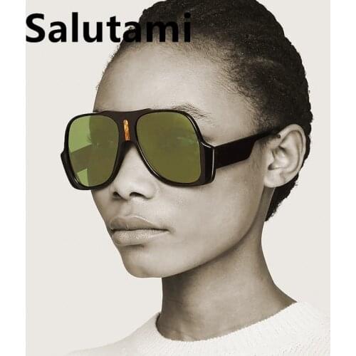 2021 New Luxury Brand One Piece Square Sunglasses For Women Vintage Oversized Gradient Black Leopard Sun Glasses Men Punk Shades