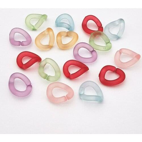 New arrival! Mix color 16x20mm Frosted clear chain Acrylic Beads for Earrings accessories parts,hand Made Jewelry Earring DIY