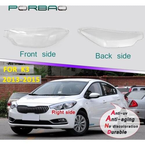 Pair 4Drs Headlight Headlamp clear Shell for Kia K3 13-18 car accessories Transparent lens cover headlight cover replacement DIY