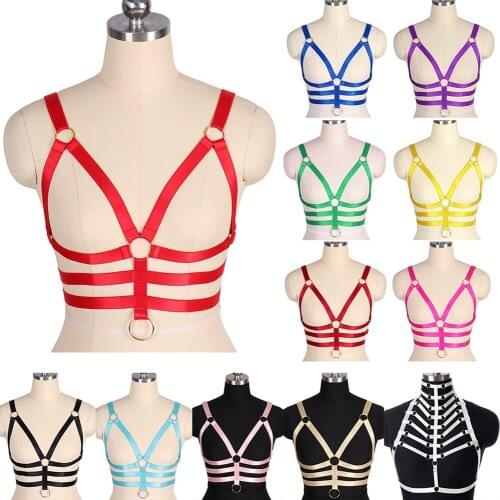 Hollow Bra Full Body Hot Sexy Lingerie Wedding Garter Harness for Women Exotic Accessories Stocking Belt Gothic Style Tops Crop