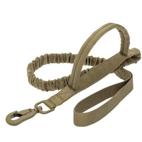Dog Leash -New Stronger Clasp, Two Safty Control Handles, Tactical Dog Training Leash Bungee Leash Training Walking Outdoor