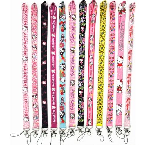 Hello Kitty Lanyard For Keys Id Card Gym Mobile Phone Straps Badge Holder Diy Neck Strap Hang Rope Lariat Lanyard For Iphone