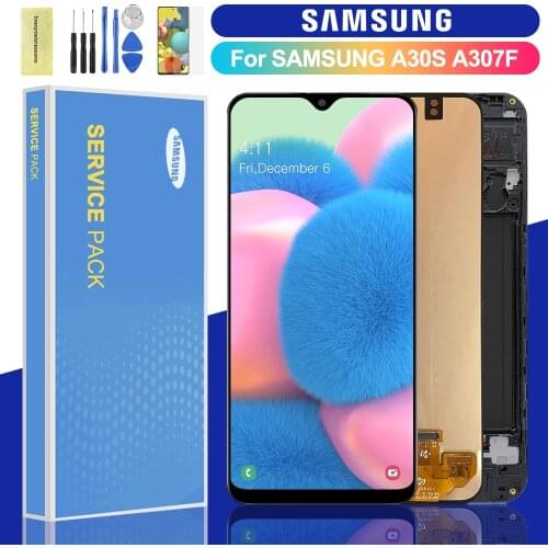 Super AMOLED For Samsung Galaxy A30S LCD Touch Screen Digitizer Assembly For Samsung A30s A307 A307F A307G A307YN display screen