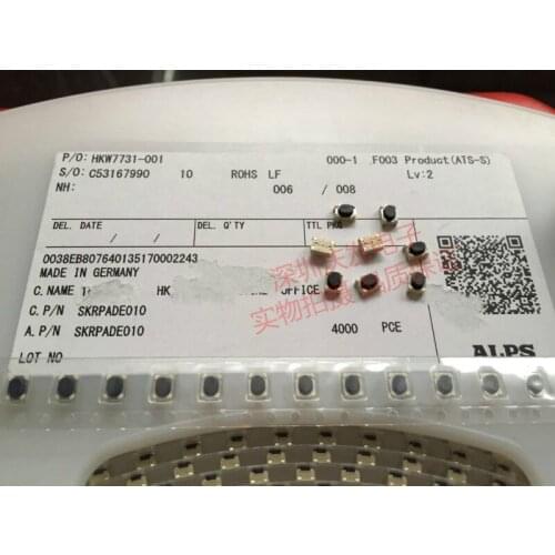 SKRPADE010 Japan ALPS Patch 4 feet Light touch Micro switch Key switch 3*4*2.5 Black key