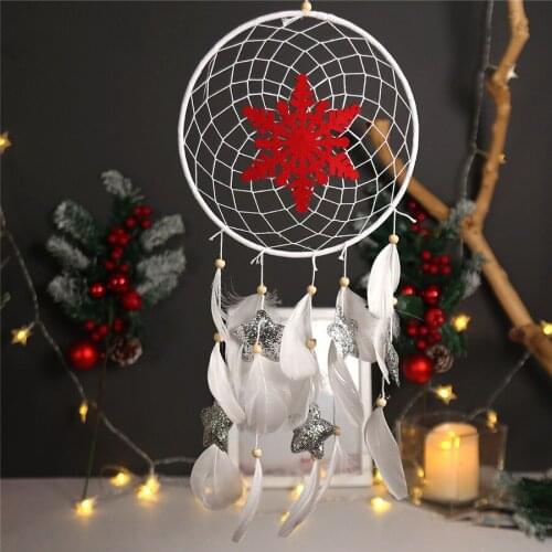 Snowflake Dream Catcher Wind Chimes Home Hanging Dreamcatcher Bedroom Party Christmas Festival Decoration Dress Up Maiden Gift