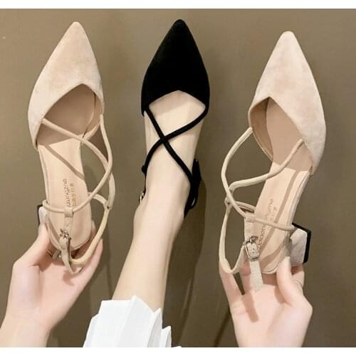 FASHION WOMENS SHOES ICCLEK 2021 SPRING NEW STYLE POINTED THIN SHOES FOR LADIES COMFORTABLE BREATHABLE