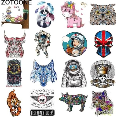ZOTOONE Cartoon cute cat skull patch ironing transfer vinyl heat transfer ironing sticker T-shirt hot patch clothing hot press D
