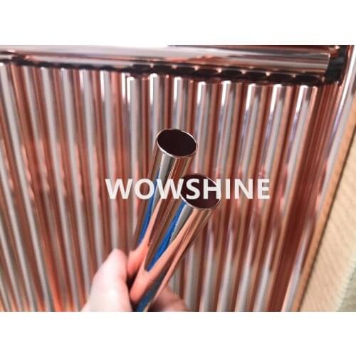 WOWSHINE NEW FDA Passed Hot Shiny Rose Gold Drinking Straw Diameter 12MM Length 242MM MILK TEA Straw 50PCS/lot