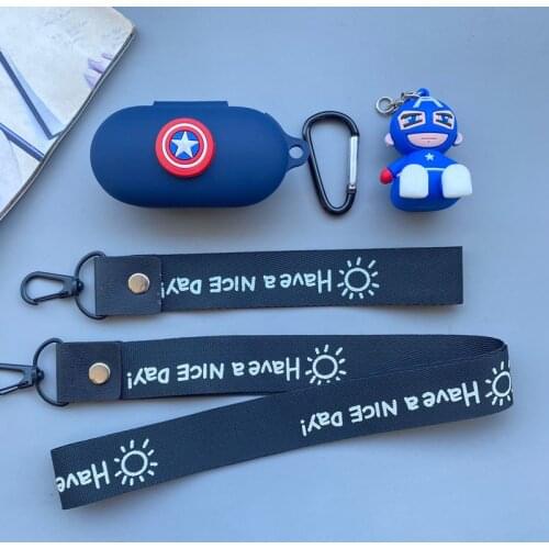 Marvel Anti-fall Dust-proof Protective Cover Silicone Case With Doll For OnePlus Buds Z Wireless Bluetooth Earphone Cover