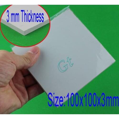 1 Piece Gray Thermal Conductive Pad CPU IC X360box Fan Graphic card 100x100x3mm Heatsink Chip Compound Pad