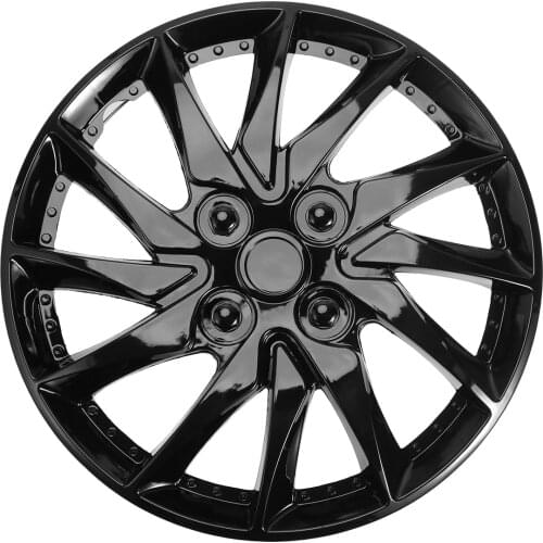 1Pc 14 Inch Car Wheel Cap Case Hubcap for Car Hub Cap Auto Refit Accessory (Blue Black)