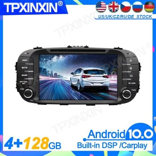 4GB+128GB Android10PX6 For Kia Soul 2014-2018 DSP Head Unit Multimedia Player Auto Radio Tape Recorder Headunit GPS Navigation