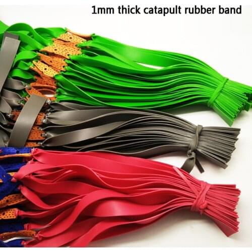 5PCS Slingshots Rubber Band Natural Latex Yellow Catapult Flat Elastic Resilient For Tactical Slingshot Hunting Aiming Point