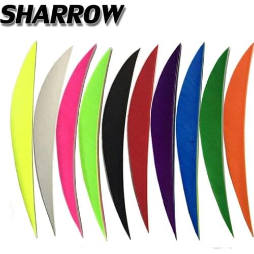 50pcs 5inch 12 Color Archery Arrow Feather Drop Shape Turkey Feather Vanes Left Wing Fletching Arrow Hunting Accessories