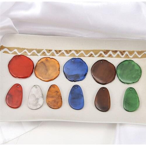 6pcs Korea Retro Statement Earrings Irregular semi-transparent Earrings For Women Material Accessories Diy Ear Handmade Jewelry