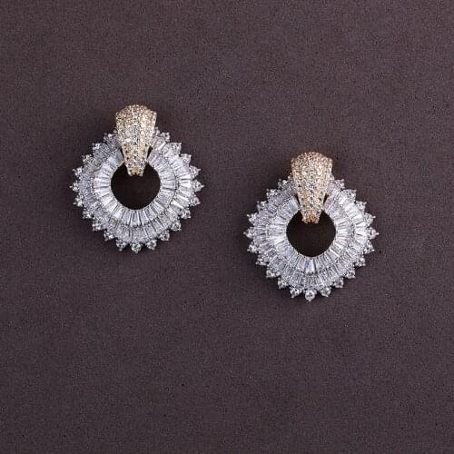 AccKing Brand Fashion Elegant glance Stud Cubic Zirconia sparking with Earrings for Women Party jewelry