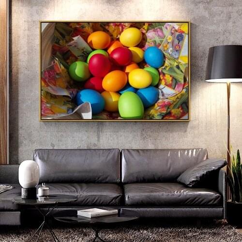 Artcozy Oil Canvas Painting easter_eggs_easter For Home Decoration Wall Art