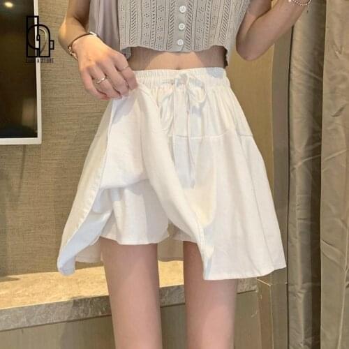 White Pleated Skirt Women High Waist Sweet Sexy Mini Skirt Summer Casual Korean A-Line Elastic Band 2021 Elegant Party Skirt