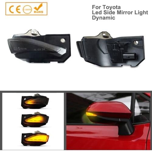 2Pcs Dynamic LED Towing Side Mirror Light Turn Signal Lamp Car Accessories For Toyota Corolla Hatchback Sienta XP170 Yaris Cross