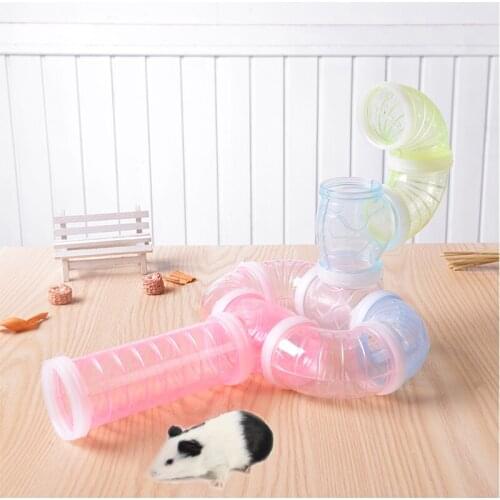 DIY U-Type Plastic Pipe Line Tube Training Playing Connected External Tunnel Toys For Small Animal Hamster Cage Product Supplies
