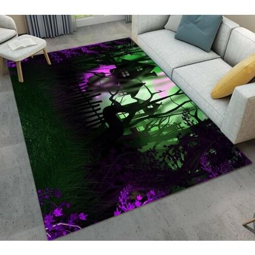 Indoor Bedroom Carpets Living Room Hallway Area Rug Childrens Room Floor Cushion Bathroom Non-Slip Mat Halloween Thriller House