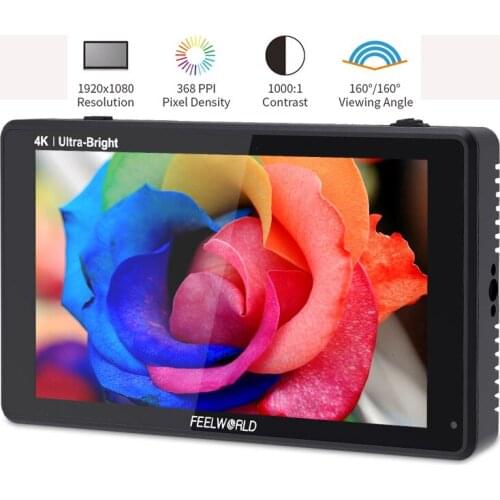 FEELWORLD LUT6 6 Inch 2600nits HDR 3D LUT Touch Screen on Camera Field DSLR Monitor with Waveform VectorScope for Youtube Live
