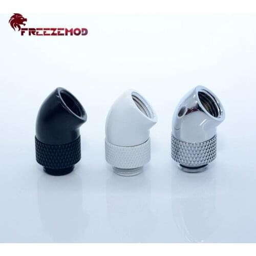 FREEZEMOD HXZWT-J45 Brass G1/4'' thread 45 degree Fitting Adapter Rotary Fitting Adapter computer pc water cooler fitting