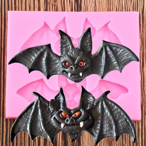 Halloween Bats Cake Silicone Molds DIY Cupcake Topper Fondant Cake Decorating Tools Candy Ploymer Clay Chocolate Gumpaste Moulds
