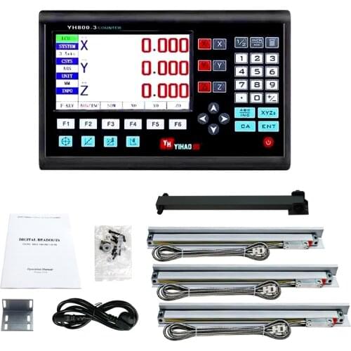 Free shipping for complete sets YIHAO complete display set 3axis dro kit and 3pcs 0.5um linear scales for milling machines