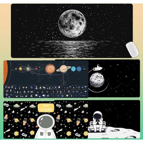 80cm*30cm Thicken Large Mouse Pad Space Planet Astronaut Mousepad XXL Keyboard Mat Laptop Computer Gamer Desk Non-Slip Cushion