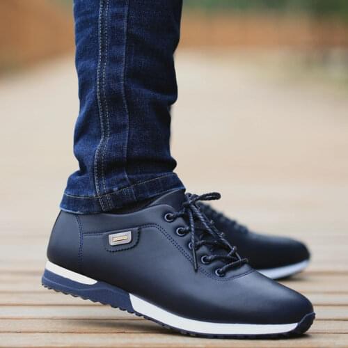 2021 Fashion Loafers Walking Footwear Tenis Feminino Outdoor Breathable Sneakers Mens PU Leather Business Casual Shoes for Male
