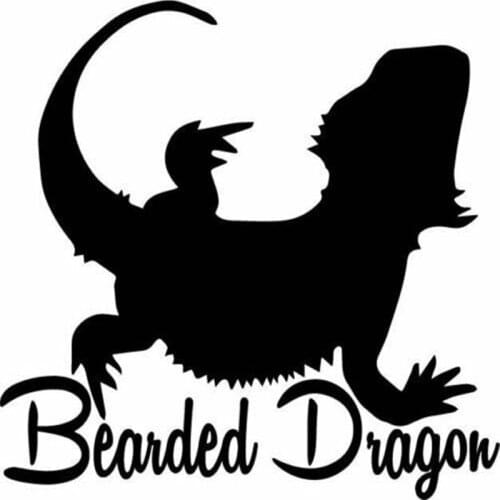 LLY-0382 Personality Car Stickers Bearded Dragon Modeling Decal PVC Window and Bumper Top Quality Waterproof Cars Decals Decor