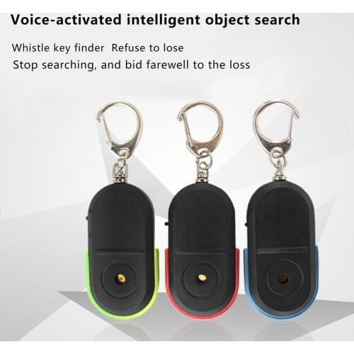 Wearable Key Anti-lost Device Voice Control Voice-activated LED Whistle Key Finder Adapter Receiver For Locator Drop Shipping