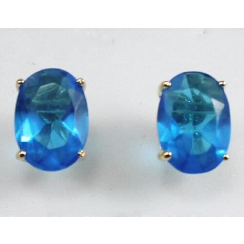 Wholesale ladys noble jewelry 10*14mm zirconia earrings