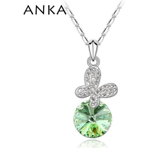 ANKA Butterfly Crystal Pendant Animal Necklace fashion Jewelry Elements Crystal Sexy with Crystals from Austria #84503