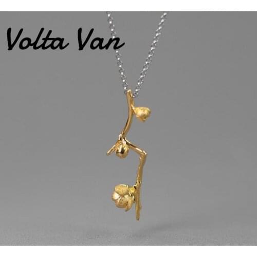 Volta Van Pendant Necklaces 925 Sterling Silver Elegant 2021 New Plum Flower Jewelry Original Design Classic Silver Necklace