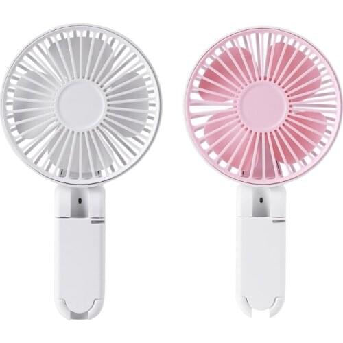 Portable Mini Clip Fan Handheld Foldable Fan Personal USB Fan 1200mAh Rechargeable 3 Wind Speed for Kids Travel U1JE
