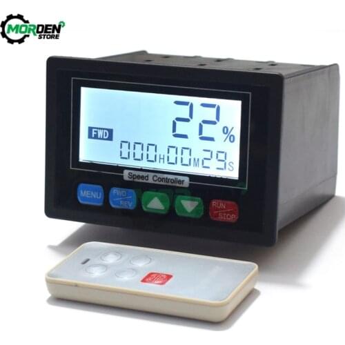 DC 10-55V LCD Digital Display PWM DC Motor Speed Controller Timing Limit Function Smart Wireless Remote Control 12V 24V 36V 48V