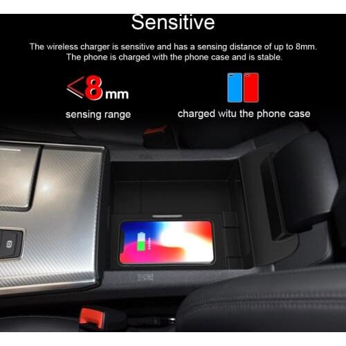 Qi Car Wireless Charger For iPhone Xs Max Xr X Samsung S10 S9 for Audi A6L/A7 2016-2018 Intelligent Infrared Fast Phone Holder