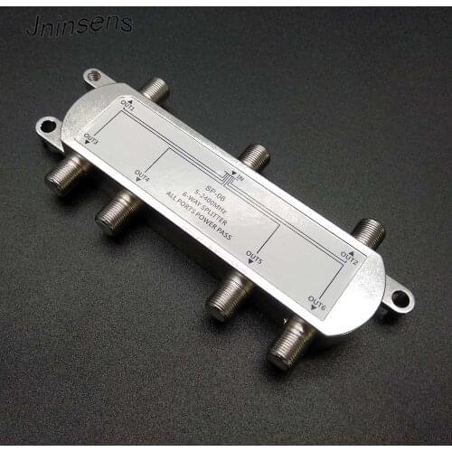 6 Way Satellite TV Antenna Signal Splitter for SATV/CATV 5-2400MHz Satellite TV Receiver for SATV/CATV