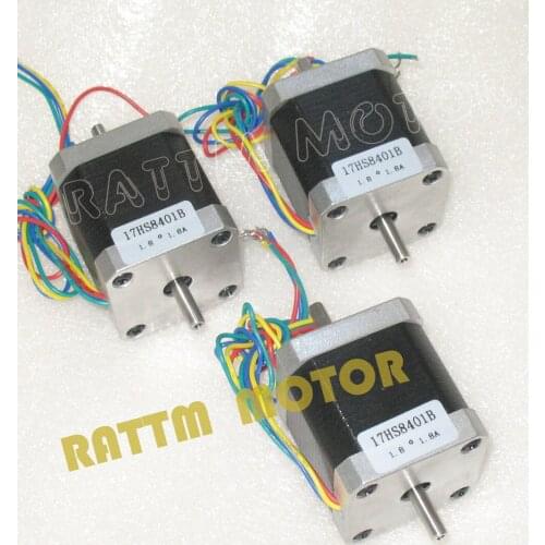 3pcs Nema17 CNC stepper motor Dual shaft 78Oz-in/48mm stepping motor/1.8A For 3D printer CNC Router Milling Machine