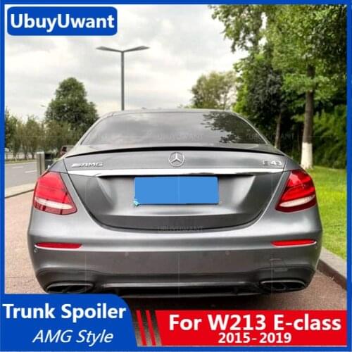 UBUYUWANT for Mercedes Benz W213 AMG E Class 2015-2019 Spoiler ABS Car Tail Lip Wing Decoration Rear Trunk Spoiler for W213 Cars