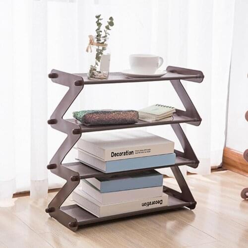 Shoe Rack Sturdy Space Saving ABS 4 Layers Shoe Rack Storage Shelf for Home Multi-functional Non-woven Simple Storage Shoe Rack