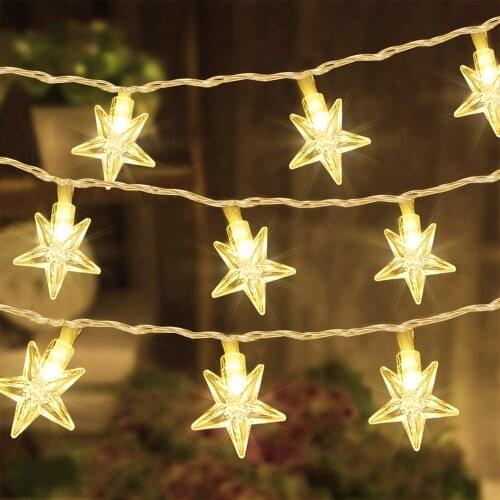 LED Twinkle Star Garland Lights USB/Battery Power Fairy String Light Christmas Holiday Party Wedding Indoor Room Decoration Lamp
